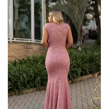 Imagem de Vestido longo para madrinha rendado - Jéssica L G