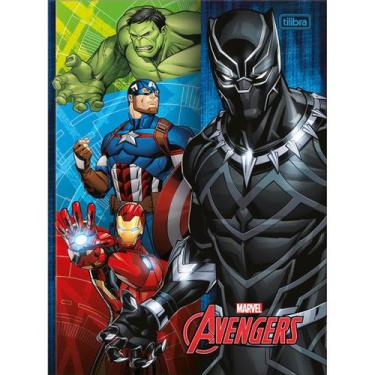 Imagem de Caderno Brochura Grande Universitário Avengers Vingadores 48 Folhas Ca