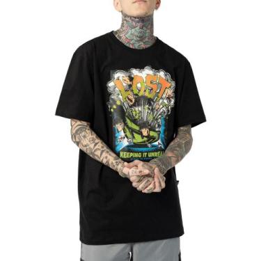 Imagem de Camiseta Lost Keep It Unreal WT24 Masculina Preto, Preto, M