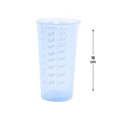 Imagem de Copo medidor de plástico 570 ml - INJETEMP, azul