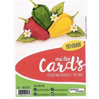 Imagem de Régua Médio Cards Apliques e Pinturas - Pimentões - Decorart