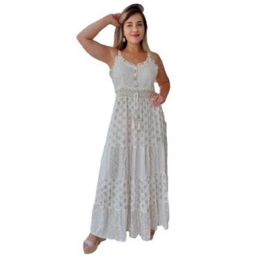 Imagem de Vestido Longo Indiano Manga Curta Lurex Luxo C/ Forro Cod 05 - Aleci F