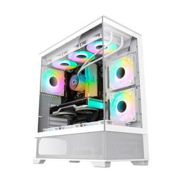 Imagem de Gabinete Gamemax Vista Aw Eatx Mid Tower Vidro Temperado Usb Tipo C Br