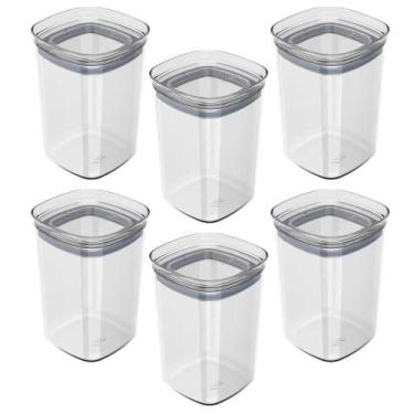Imagem de 6x Porta Temperos Pote 1L Organizador OU Block Hermético