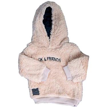 Imagem de Blusa Moletom Capuz Infantil Ok Friend & Pakita, Off white, 1