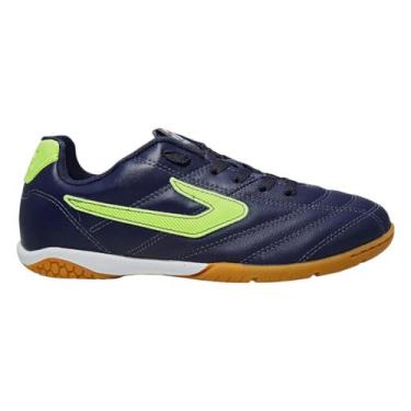 Imagem de Chuteira Futsal Topper Furia Em Couro - Original, Azul, Marinho, 39 BR