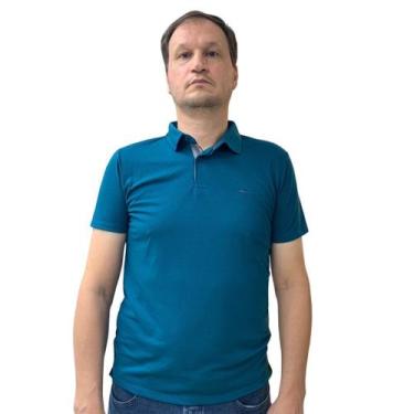 Imagem de Camisa Sallo Gola Polo Slim Verde 1150, Verde, G