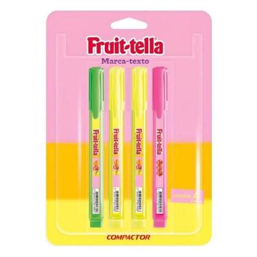 Imagem de Marca Texto Fruit-Tella com Cheirinho 4 Unidades - Compactor - Tendtud