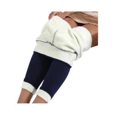 Imagem de Leggings Térmicas Pretas Femininas De Cintura Alta, Sem Costura, Forra