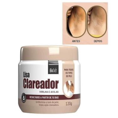 Imagem de Creme Clareador BIO SOFT Virilha e Axilas 120g  Resultados Visíveis em