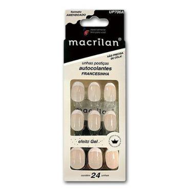 Imagem de Unhas postiças amendoado colantes 24 un. macrilan, FRANCESINHA