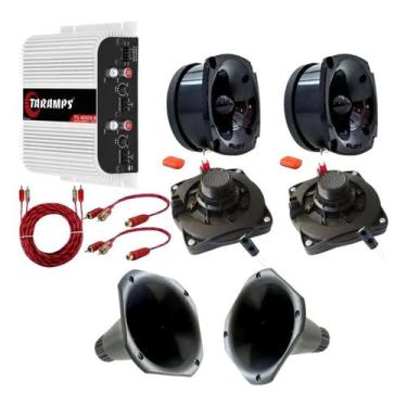 Imagem de Kit corneteira 2x2 unlike 400 corneta plastico + módulo taramps