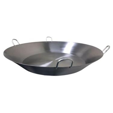 Imagem de Tacho Paellera Paeja Tacho Beira Baixa Aço Carbono 2MM 87CM 50L 4 Alças para Paella Fogão e Churrasqueira Jamar