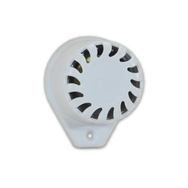 Imagem de Sirene Piezoelétrica Bitonal Universal 110dB Alarme e Cerca com Resistor Interno Cinza Hombrus