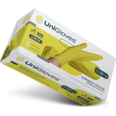 Imagem de Luva Descartável Látex c/ Pó p/ Procedimento UniGloves Caixa C/ 100 Un