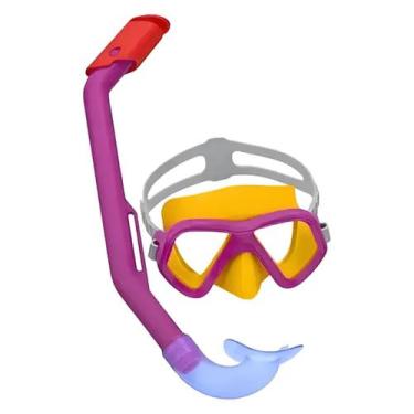 Imagem de Kit Snorkel e Máscara Dominator Infantil 3 Anos Lentes Duplas UV Alça 