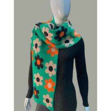 Imagem de Cachecol Tricot Feminina Inverno Fashion Elegante Tricô - Giuliana Mar