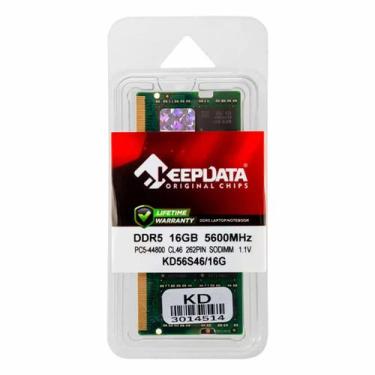Imagem de Memória RAM Keepdata 16GB DDR5 5600MT/s para Notebook - KD56S46/16G