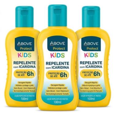 Imagem de Kit com 3un Repelente de Insetos Above Kids Loção 100ml - Above Protec