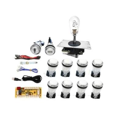 Imagem de Kit De Arcade LED Estilo Americano Para PC Raspberry Pi Com Cabo Encod