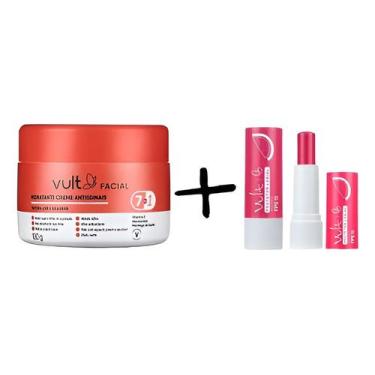 Imagem de Kit Vult Hidrat Creme Antissinais 100g + Prot Labial Melanci