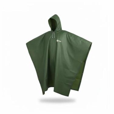 Imagem de Poncho Impermeável NTK Iguazú PVC Reforçado com Capuz Verde