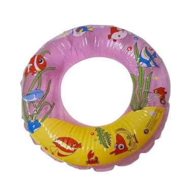 Imagem de Boia Redonda Infantil 3 Anos Piscina 50cm Rosa - CRB