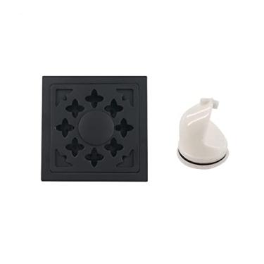 Imagem de Ralo de piso de a?o inoxid¨¢vel preto, banheiro, chuveiro, ralo de piso, ralo de m¨¢quina de lavar, ralo de piso, 12