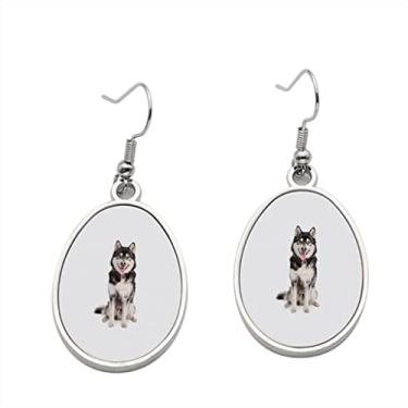 Imagem de Brinco malamute do Alasca – Brincos com pingente para meninas – Presente de festa de aniversário dos namorados