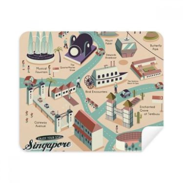 Imagem de Pano de limpeza de tela de 2 peças de tecido de camurça Singapura