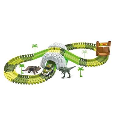 Imagem de Pista Dinossauro Track com Tunel e Acessórios 109 Peças + Carrinho, DM Toys, DMT6130