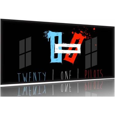 Imagem de Quadro decorativo Twenty One Pilots - 130x60 Moldura Preta 2x2