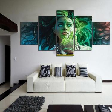 Imagem de Quadro Decorativos Jogos Walpaper com 5 peças 130x65 m16