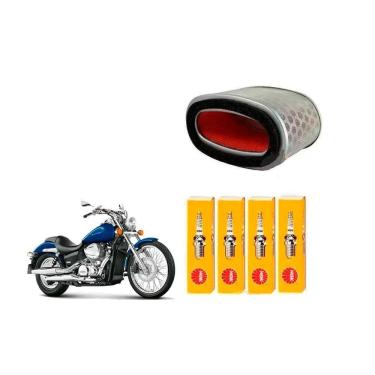 Imagem de Kit Filtro Ar + 4 Velas Ngk HONDA Shadow 750 2006/14