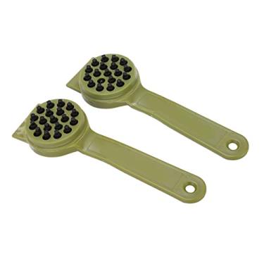 Imagem de Entatial Raspador de limpeza de faca de peixe de remoção rápida, escova de balança de pesca limpa durável ergonômica com capa para ambientes externos