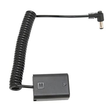 Imagem de Hilitand Acoplador CC, adaptador de cabo de alimentação da bateria fictícia NP-FW50 DC, acoplador de decodificação completa Dummy para A7 A7R A7S A7II A7S2 A7R2 A6500 A6300