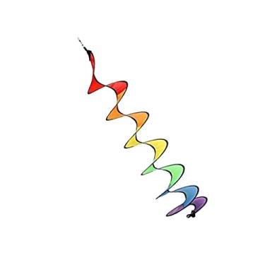 Imagem de Simhoa 139,66 cm Arco-íris Spinners e Windsocks, Decoração para jardim, gramado, acampamento