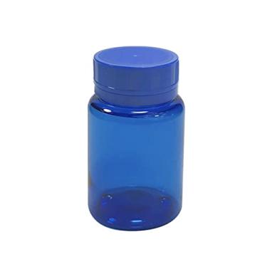Imagem de POTE PARA CÁPSULAS PET 75ML COM TAMPA LACRE (20 PEÇAS) (Azul)