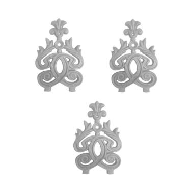 Imagem de Kit 3 Ponteiras Ponta De Lança Ferro N19 Grade Portão 24Cm