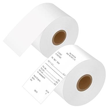 Imagem de NineLeaf 2 rolos de etiquetas de papel de recibo térmico contínuo não adesivo branco compatível com Dymo 30270 2 1/4" x 300' (57mm x 93m) para impressoras LabelWriter 300 310 315 320 330 400 400 DuoLabel