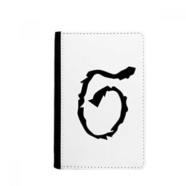 Imagem de Porta-passaporte com silhueta preta do alfabeto grego Sigma porta-passaporte Notecase Burse capa carteira porta-cartão, Multicolor