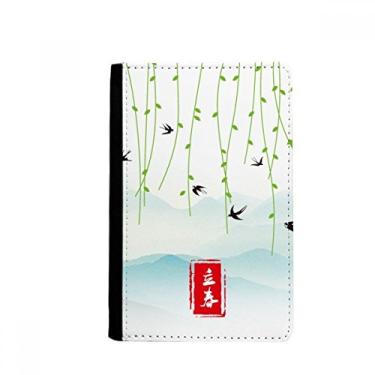 Imagem de Spring Begins Twenty Four Solar Term Passport Holder Notecase Burse Capa Carteira Cartão Bolsa, Multicolor