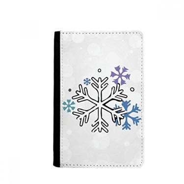 Imagem de Capa para passaporte com estampa de ilustração de neve para inverno notecase burse carteira porta-cartões, Multicolor