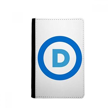 Imagem de Porta-passaporte azul com emblema americano festa democrática notecase burse capa carteira porta-cartão, Multicolor