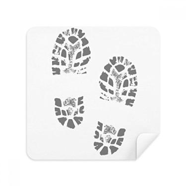 Imagem de Impressão de sapatos pegada estilo moderno pôster óculos pano limpador de tela tecido camurça pacote com 2