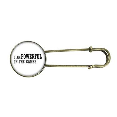 Imagem de Broche de metal retrô I Am Powerful in The Games
