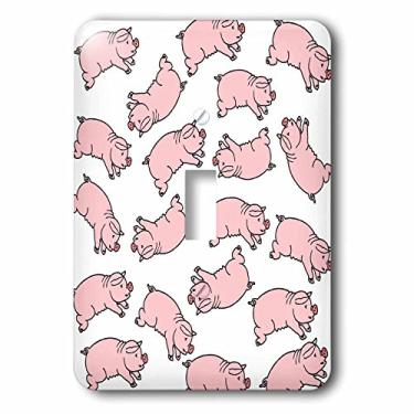 Imagem de 3dRose lsp_180313_1"Imagem de interruptor único padrão de lsp de porquinho rosa claro