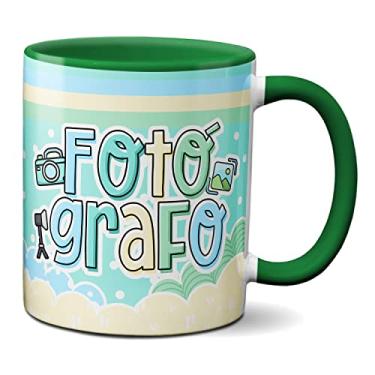 Imagem de Caneca Fotografia Câmera Fotógrafo Presente Criativo Fofo (Verde)