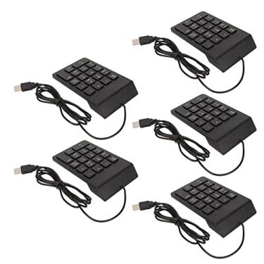 Imagem de Teclado Numérico, Conexão USB Teclado Numérico Com Fio 18 Teclas Digitação Silenciosa para Escritório (5 peças)