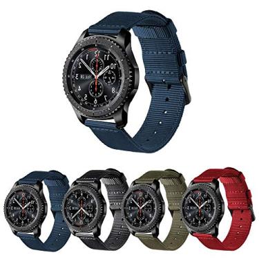 Imagem de Pulseira 22mm Nylon Especial para Galaxy Watch 46mm - Gear S3 Frontier - Gear S3 Classic - Amazfit GTR 47mm - Amazfit Stratos 3 - Marca Ltimports (Azul Marinho)